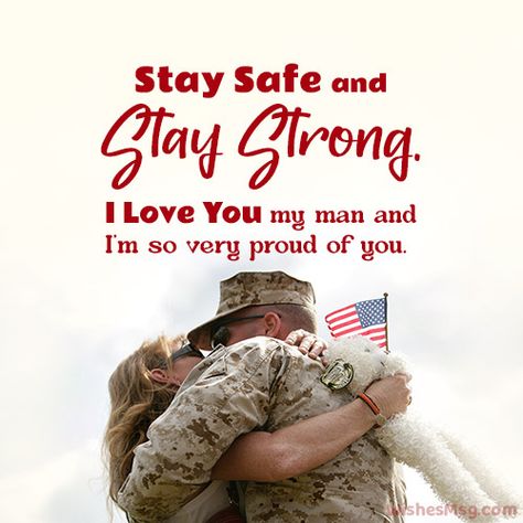 60+ Best Wishes For Army Soldiers - Deployment Wishes | WishesMsg Army Deployment Quotes, Deployed Boyfriend, Military Love Quotes, Deployment Quotes, Army Boyfriend, Message To My Son, Deployed Husband, Message For Brother, Army Husband