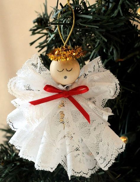 Angeles for handicraft - Ideas for Christmas and Advent Calendar Christmas Angels Diy, Angel Ornaments Diy, Diy Christmas Angel Ornaments, Diy Angel Ornaments, Christmas Angel Crafts, Christmas Angel Ornaments, Christmas Craft Kit, Angel Crafts, Angel Christmas