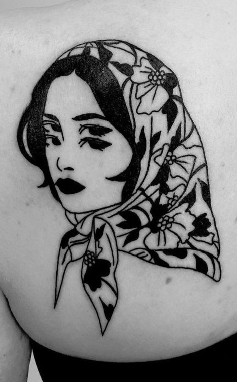 Traditional Tattoos Patchwork Sleeve, Female Sideburn Tattoo, Simplistic Tattoo Sleeve, The Love Witch Tattoo, Trad Woman Tattoo, Old School Lady Tattoo, Army Tattoo Ideas For Women, Quirky Tattoo Ideas, Patchwork Tattoo Sleeve Women