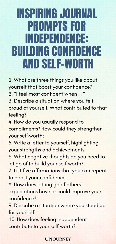 Explore these inspiring journal prompts designed to help you build your confidence and self-worth, fostering a sense of independence along the way. Reflect on your journey, uncovering empowering insights and embracing your inner strength. Start journaling today to boost your self-esteem and create a deeper connection with yourself. Journal Prompts For Low Self Esteem, How To Build Your Confidence, Self Worth Journal Prompts, Self Esteem Journal Prompts, Blocked Energy, Work Etiquette, Psychology Terms, Writing Journaling, Relationship Quizzes