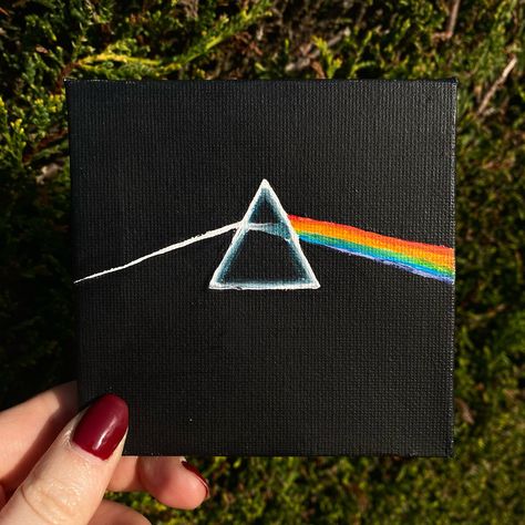 The Dark Side of the Moon 🌙 This absolutely iconic Pink Floyd album is now on our Etsy, painted on a 10cm x 10cm mini canvas, with an easel! This piece is currently on our Etsy for £25, with FREE postage! 🤩 ✨ LINK IN BIO ✨ We have a few more albums, and other paintings on there too so check out the Etsy for a sneak peak at the other paintings available 🌟 And what would you like to see us paint next! Album Cover Paintings, Pink Floyd Albums, Cover Painting, Mini Canvases, Art Album, Dark Side Of The Moon, Journal Writing Prompts, The Dark Side, Mini Canvas