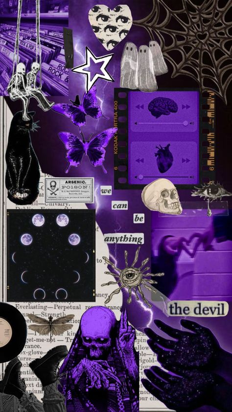 Dark Mood Wallpaper Aesthetic, Purple Goth Aesthetic, Grungecore Aesthetic, Purple Collage, Purple Grunge, Purple Goth, Dark Purple Aesthetic, Phone Screen Wallpaper, Trippy Wallpaper