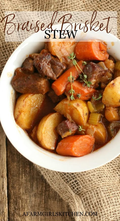 Beef Brisket Stew, Brisket Stew, Tasty Beef Stew Recipe, Delicious Beef Stew, Slow Cooker Stew Recipes, Tasty Beef Stew, Lamb Stew Recipes, Fried Apple Pies, Fried Apple