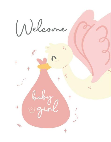 Welcome To The World Baby Girl, Welcome To Baby Girl, Its Baby Girl, Welcome Home Baby Girl, Baby Album Design, Congratulations Baby Girl, It Is A Girl, Vom Avea Un Copil, Newborn Congratulations