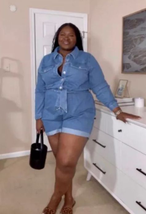 Elevate your summer style with this trendy denim romper from Walmart Fashion designed specifically for plus-size women. Denim Romper Outfit I Denim Romper Ieas I Denim Romper outfit Summer I Walmart fashion Haul I Plus Size Summer Outfit Romper Outfit Summer, Denim Romper Outfit, Romper Plus Size, Summer Romper Outfit, Fashion For Plus Size, Fashion Haul, Walmart Fashion, Plus Size Summer Outfit, Steal Her Style