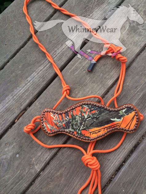 Orange camo bronc rope halter by WhinneyWear www.whinneywear.com Orange Horse Tack, Barrel Racing Tack Rodeo, Barrel Racing Tips, Bronc Halter, Saddle Rack, Horse Shop, Horse Halters, Barrel Racing Tack, Horse Show Clothes