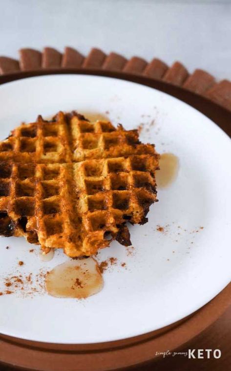 Pumpkin Chaffle - Simple Yummy Keto Pumpkin Chaffle, Harvest Skillet, Zucchini Waffles, Low Carb Pumpkin Recipes, Canning Sweet Potatoes, Keto Pumpkin Pie, Low Carb Pork, Potato Waffles, Sweet Potato Waffles