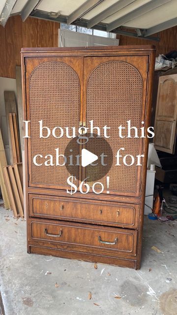 19K views · 1.8K likes | Demi Rose on Instagram: "🎀This cabinet was in need of some TLC, now it’s looking brand new and has found its new home after being active on FBMP for 15 minutes!  Do you think $400 was a fair price to ask?  (It’s missing an interior drawer)  . . . #boho #bohochic #mcm #midcenturemodern #midcenturyfurniture #midcentury #mcmfurniture #archedcabinet #furnitureflip #furnituredesign #furnituremakeover  . . . ᴡᴇʟᴄᴏᴍᴇ ᴛᴏ ᴛʜᴇ ᴀᴛ ʜᴏᴍᴇ ᴄᴏʟʟᴇᴄᴛɪᴠᴇ! Here’s How To Join!  1. Follow All Main Hosts and the Community Page:  @athomecollectivecommunity @thehollyandivyhome @reevesredesign @designsbylory  2. Follow this week’s cohost: @khbinteriors  3. DM a Main Host to join!  The AHC Community runs every Tuesday 8pm through Thursday 8pm EST.  #ᏜᎿнᎾмзᏣᎧᏓᏝёсᎹᎥᎭᎧFеB06  🎀" Style Top Of Armoire, Wicker Cabinet Makeover, Dresser Into Kitchen Cabinet, Dresser Cabinet Makeover, Armoire Paint Ideas, Build In Dresser, Mid Century Cabinet Makeover, China Cabinet Bedroom, Vintage Armoire Makeover