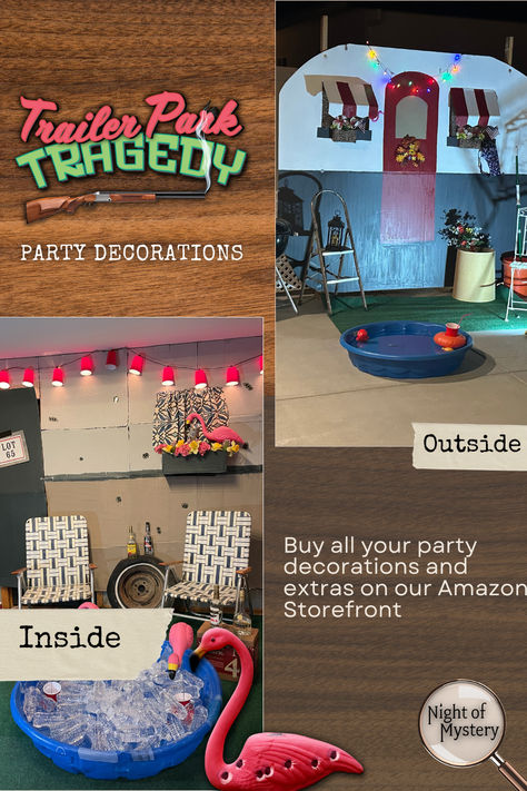 Get all your Trailer Park Essentials🚍 now on our Amazon Storefront! ✨

Link��🛒:  https://amzn.to/3VY68ux

 #ShopNow #AmazonFinds #TrailerParkLife #NightOfMystery #TrailerParkTragedy Trailer Park Mystery Party, Trailer Park Theme Party, Trailer Park Party Decorations, Trailer Park Trash Party, Trailer Park Aesthetic, Park Party Decorations, Trailer Park Tragedy, Trailer Park Party, Trailer Trash Party