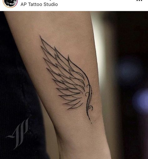 Angel Wings Tattoo Back Of Ankle, Angel Wing Tattoo On Ankle, Angel Wing Wrist Tattoo For Women, Abstract Angel Wings Tattoo, Small Wing Tattoos For Women, Happy Angel Tattoo, Wing Tattoo On Ankle, Single Angel Wing Tattoo, Wing Wrist Tattoo