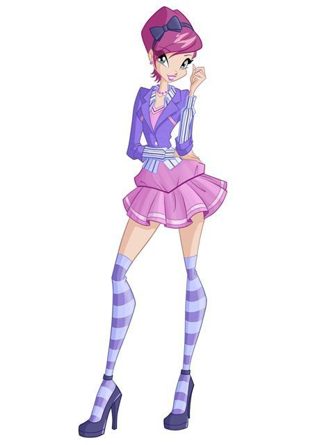 Winx Club Tecna, Tecna Winx Club, Purple Gloves, Klub Winx, Purple Belt, Bloom Winx Club, Purple Heels, Clueless Outfits, Fashion Sketches Dresses