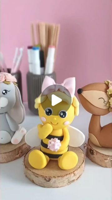 Bee Cake Topper, Fondant Cake Tutorial, Fondant Ideas, Bee Cake, Bee Cakes, Fondant Decorations, At Your Own Pace, Your Own Pace, First Day Of Spring