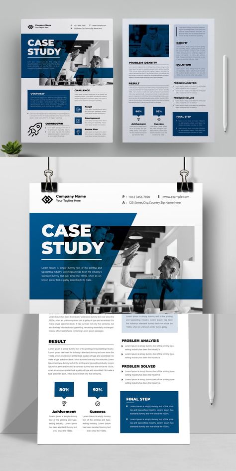 Company Case Study Template Corporate Identity Case Study Design Layout, Corporate Poster Design, Case Study Layout, University Brochures, Template Study, Nonprofit Design, Study Templates, Ad Inspiration, Case Study Template