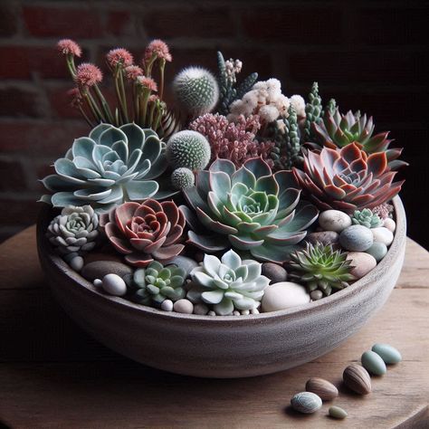 New Succulent Arrangement Succulent Arrangements Outdoor In Ground, Succulent Arrangements In Glass Bowl, Round Succulent Arrangement, Succulent Arrangements Rectangular, Succulent Bowl, Succulent Landscape, Succulent Bowls Crystal, Succulent Bowls, Succulent Landscape Design