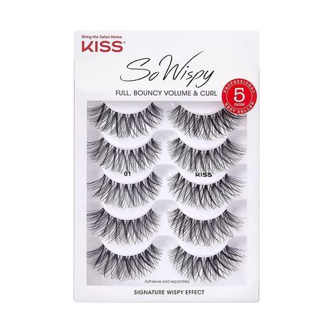 40% when you subscribe! BUY NOW BEFORE ITS TOO LATE. I absolutely love these lashes!😁 Kiss So Wispy Lashes, Kiss Eyelashes, Wigs Ideas, Curled Ends, Kiss Products, Kiss Lashes, Volume Curls, Makeup Business, Bday Wishlist