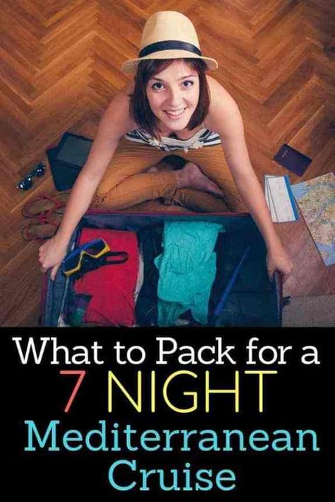 What to Pack for a 7 Night Mediterranean Cruise | Day Trip Tips Mediterranean Cruise Packing List, Cruise Spa, Italy Cruise, Greek Cruise, European Cruise, Cruise Packing List, Cruise Packing Tips, Carribean Cruise, Athens Travel