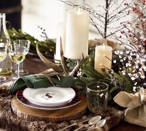 Entertaining | Pottery Barn England Christmas, Barn Christmas, Chirstmas Decor, Pottery Barn Christmas, Diy Christmas Garland, Blue Christmas Decor, Christmas Dining Table, Happy Xmas, Christmas Entertaining