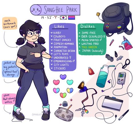 Inventory Art, Oc Makers, Art Bio, Ocs Ideas, Happy Late Birthday, Green Characters, Clothes Reference, Late Birthday, Unique Faces