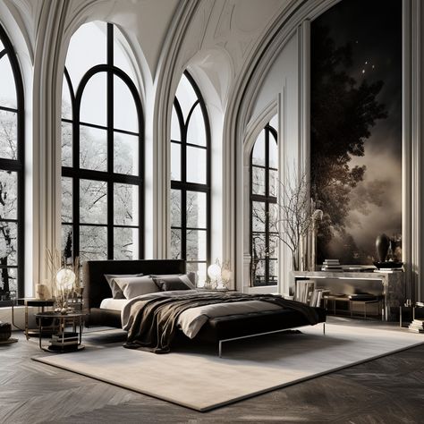 Fancy Rooms Luxury Bedrooms, Modern Big Bedroom, Big Bedroom Aesthetic, Bedroom Inspirations Master Modern, Bedroom Inspirations Master Modern Luxury, Fancy Rooms, Curved Ceiling, Rooms Luxury, Bedroom Ideas Luxury