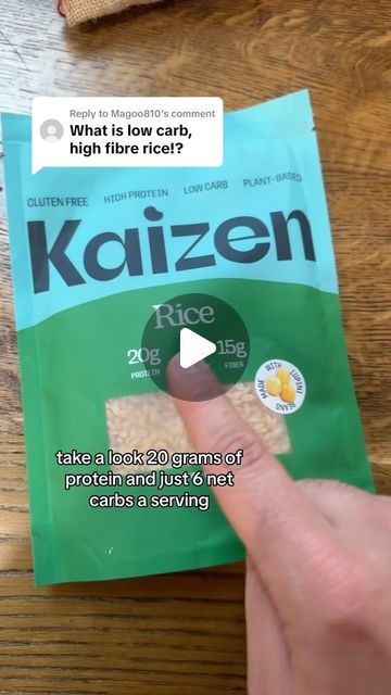 Kaizen Food Company on Instagram: "I love this question! Kaizen rice packs 15g of fiber, 20g of protein, with just 6g net carbs. It’s all thanks to the incredible lupini bean 🙌

#lowcarbrecipes #lowcarbrice #highproteinrice #ketorecipes #ketorice #proteinrice #healthyrecipes" Kaizen Rice Recipes, Rice Packs, Low Carb Rice, 20g Of Protein, Rice Pack, Food Company, Net Carbs, Company Meals, Rice Recipes