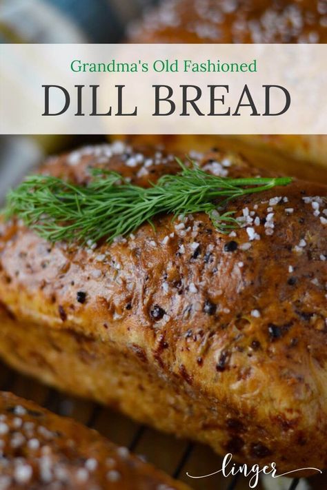 This old fashioned dill bread has a full flavor from dill seeds and minced onions. You will love baking this easy no-knead recipe. The warm bread is smothered with salted butter right out of the oven. #dillbread Dilly Bread Recipe, Dill Bread Recipe, Dill Bread, Dill Seeds, Food Bread, Yeast Bread Recipes, Autumn Recipes, No Knead, Bread Machine Recipes