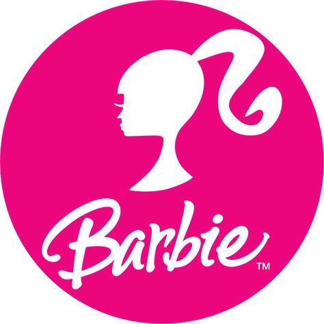 Barbie Girl Logo Vector Barbie Logo Aesthetic, Barbie Head Logo, Barbie Logo Printable, Barbie Playhouse, Barbie Decorations, Barbie Wallpaper, Hair Logo Design, Barbie Photos, Biker Logo