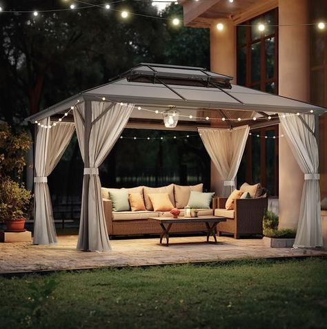 Gazebo Envy – Jonesing For Deals Roof Canopy, Outdoor Gazebo, Backyard Canopy, Outdoor Pavilion, Hardtop Gazebo, Outdoor Gazebos, Gazebo Pergola, Cozy Evening, Patio Gazebo