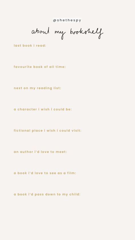 🌺#listmaker #listmakerchallenge #listnerd #lists #listersgottalist #listmaking #listmakers #listmakerforlife #listmakersgottalist #listmakerlife #listmakersgonnamakelists #stalogy365 #list #creativejournals #Questions #Questionslist #Questionsforlive #QuestionsLovers #Questionsforabetteryou #MBTI #Mbti #mbtilist Book Instagram Story Template, Booktok Content Ideas, Book Insta Story, Book Instagram Story, Booksta Templates, Bookish Instagram, She The Spy, Pride And Prejudice Jane, Bookstagram Posts