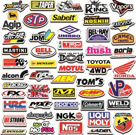 Racing Decals, Mobil Mustang, Toyota Racing Development, Motocross Helmet, Car Fridge, Jdm Stickers, Racing Stickers, Graffiti Logo, Motocross Helmets