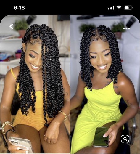 Different Types Of Twists Black Hair, Rubber Band Twist Hairstyles, Passion Twists Rubber Band Method, Twist Locks Hairstyles, Rubber Band Method Hairstyles, Short Passion Twists Hairstyle, Latest Braided Hairstyles, Twists Hairstyles, Aruba Travel