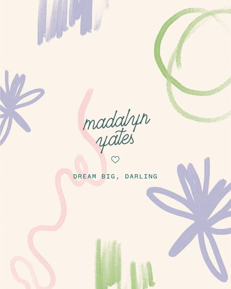 Feminine, Whimsical and Quirky branding for Madalyn Yates, a brand photographer based in GSO, NC #quirkybranding #femininebranding #whimsicalbranding #whimsypatterns #femininebrandpatterns #abstractart #brandpatterns #femininelogomark #wkcreative Whimsical Branding Inspiration, Girly Branding, Quirky Branding, Romantic Branding, Girly Graphic Design, Blossom Logo, Whimsical Branding, Whimsical Logo, Brand Elements