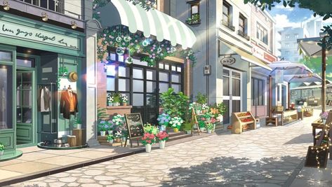 Anime Neighborhood Background, Gacha Town Background, Anime Shopping Mall Background, Garden Cartoon Background Landscape, Anime Shop Background, City Background Gacha, Anime Flower Shop, Gacha Street Background, Anime Town Background