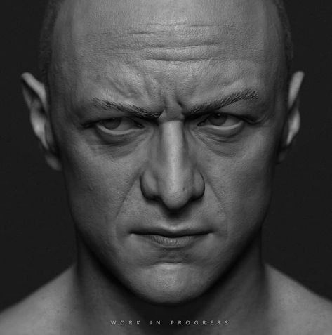 James McAvoy Wip, Vimal Kerketta on ArtStation at https://www.artstation.com/artwork/8lRngm Zbrush Anatomy, Head Anatomy, Facial Anatomy, Face Anatomy, Anatomy Sculpture, Sculpture Head, Digital Sculpting, Digital Sculpture, 얼굴 그리기