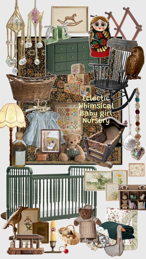 Eclectic, whimsical, fun 🤎 Eclectic Girl Nursery, Whimsical Boy Nursery, Whimsical Nursery Room Inspiration, Maximalist Nursery, Eclectic Baby Nursery, Funky Nursery, Whimsical Kids Room, Whimsical Nursery Decor, Eclectic Kids Room