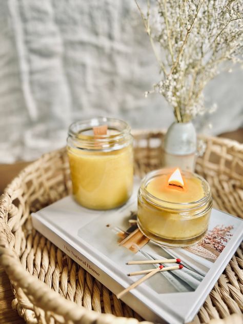 These beautiful honey vanilla candles are made from 100% natural ingredients 💛 And with Mother's Day just around the corner, they are the perfect handmade gift to fill a home with warmth and calm.⁠ ⁠ These are quick and easy to create, tap the link to follow our recipe x ⁠ Honey Vanilla Candle, Diy Healthy Candles, Vanilla Diy, Vanilla Candles, Healthy Candles, Diy Vanilla, Vanilla Honey, Honey Candle, Cinnamon Candle