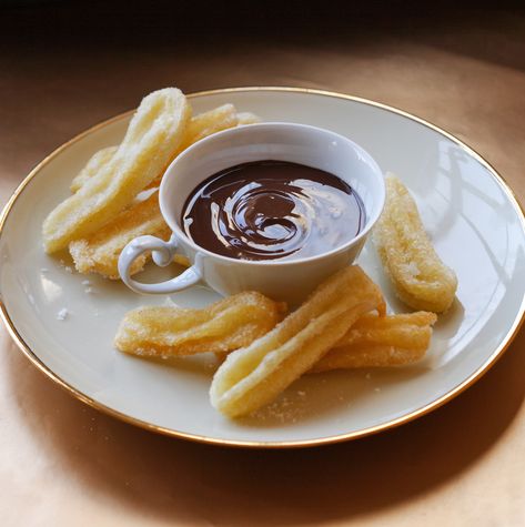 Choccy Scoffy Churros | Monty Bojangles Homemade Snacks Recipes, Homemade Chocolate Sauce, Homemade Churros, Churros Recipe, Easy Cinnamon, Baked Dessert Recipes, Homemade Snacks, Desserts Recipes, Cooking Ingredients