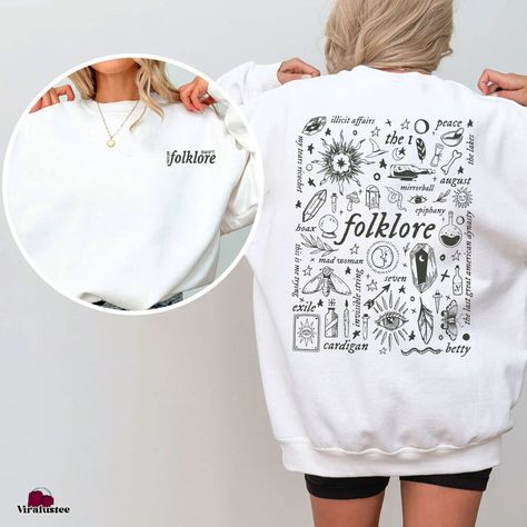 Cheap Taylor Swift Folklore Taylor's Version Sweatshirts, Folklore Shirt, Taylor Swift Shirt Check more at https://viralustee.com/product/cheap-taylor-swift-folklore-taylors-version-sweatshirts-folklore-shirt-taylor-swift-shirt/ Taylor Swift Sweatshirt, Reputation Album, Taylor Swift Shirt, Taylor Swift Folklore, Song Titles, Taylor Swift Shirts, Taylor Swift Outfits, Painted Clothes, Etsy Business