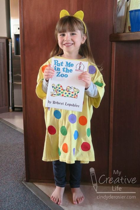 'Put Me in the Zoo' Costume | Fun Family Crafts Dress Like A Character, Dr Seuss Diy Costumes, Dr. Seuss Costumes, Dr Suess Characters, Character Day Ideas, Kids Book Character Costumes, Dr Seuss Costumes, Storybook Character Costumes, Book Characters Dress Up