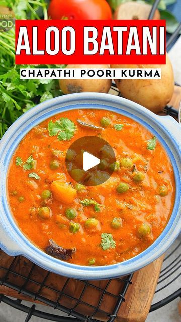 Aloo Kurma Recipe, Aloo Puri Recipe, Veg Kurma Recipe, Aloo Curry, Kasuri Methi, Kurma Recipe, Andhra Recipes, Puri Recipes, Ginger Garlic Paste