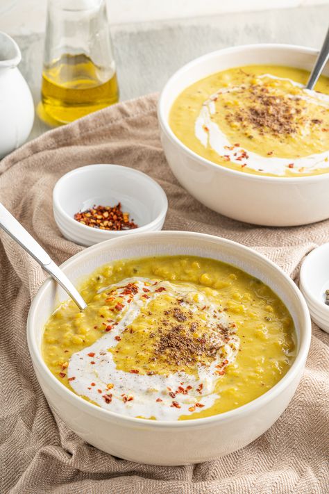 Yellow Lentil Dahl Recipe, Easy Dahl Recipe, Indian Lentil Soup, Dahl Recipe, Lentil Dahl, Yellow Lentils, Lentil Dal, Recipe List, Easy Vegan Dinner