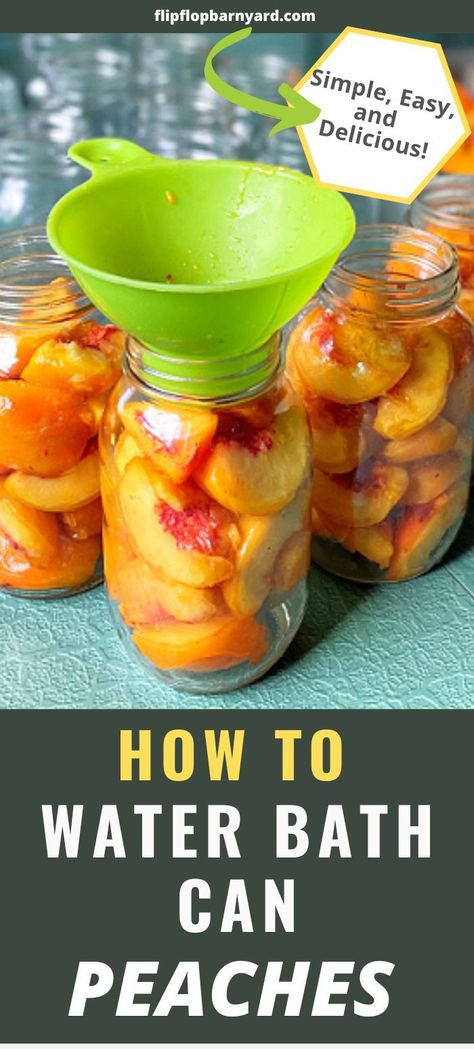 How to can peaches. Water bath canning peaches is simple. This is the easy way to can peaches. If you want to preserve fresh peaches for enjoying all year, this is the best method! #Canning #PreservingFood #Peaches Canning Peaches Recipes, Preserve Peaches, Can Peaches Recipes, How To Can Peaches, Freezing Peaches, Can Peaches, Water Bath Canning Recipes, Blueberry Jam Recipe, Canning Peaches