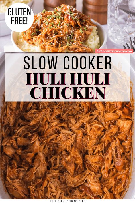 Hulu Chicken, Hawaiian Chicken Crockpot, Huli Chicken, Hawaiian Chicken Recipes, Huli Huli, Huli Huli Chicken, Pork Crockpot Recipes, Chicken Crockpot Recipes Easy, Paleo Chicken Recipes