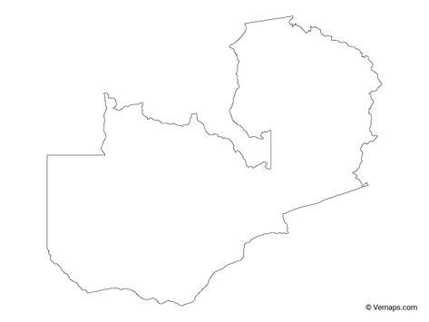 Outline Map of Zambia India Outline Map A4 Size, Usa Map Outline, Usa Outline Map, South African Map With Provinces, Africa Outline, Map Of Zambia, Map Vector, Zambia, Journal Pages