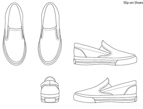 Moving Labels, Sneakers Sketch, Shoe Template, Flat Drawings, Shoe Sketches, Sneakers Box, Shoes Illustration, Fashion Templates, Shoe Design Sketches