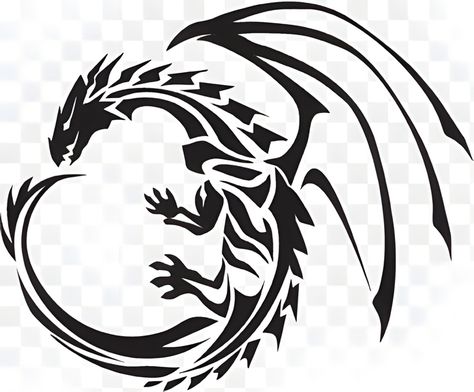 Dragon Tattoo Background, Dragon Tattoo Circle, Cute Dragon Tattoo, Acab Tattoo, Dessin Game Of Thrones, Easy Dragon Drawings, Game Of Thrones Tattoo, Dragon Tattoos For Men, Gothic Dragon