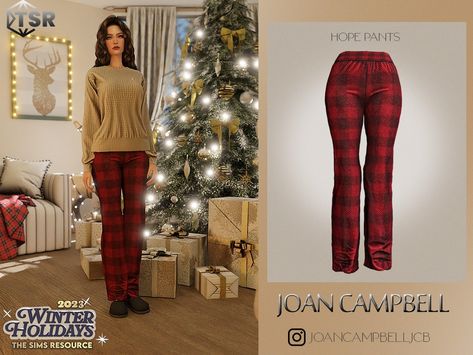 The Sims Resource - Hope Pants Joan Campbell Sims 4 Cc, Cc Sims4, The Sims 4 Skin, Play Sims 4, Sims 4 Cc Makeup, Sims 4 Expansions, Play Sims, Checkered Pants, Sims 4 Dresses