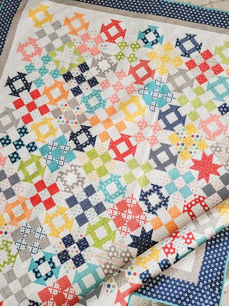 Happy Go Lucky Fat Quarter Quilt featured by Top US Quilt Blog, A Quilting Life Churndash Quilt, Santa Quilt, A Quilting Life, Quilt Scraps, Bed Quilts, Happy Go Lucky, Fat Quarter Quilt, Lap Quilts, Scrap Quilt