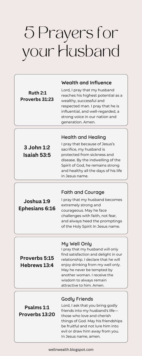 Your husband may not be perfect, but thankfully, you can do something about it - You can pray for the change you want to see in him. Here are some prayer suggestions that have worked for me. I believe they can work for you too. Things To Pray For Your Husband, Praying Over Your Husband, Prayer For Husband's Salvation, Verses To Pray Over Your Future Husband, 30 Day Prayer Challenge For Husband, Prayer For Husbands Work, Scripture For My Husband, Pray For Husband Quotes, Things To Pray For Your Future Husband