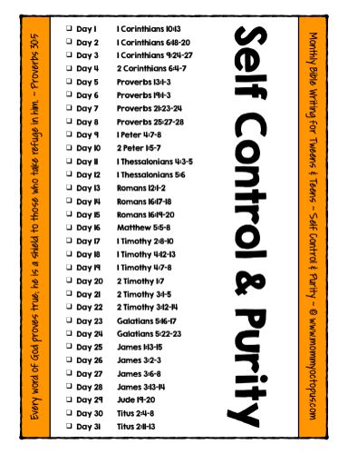 Scriptures On Purity, Bible Plans For Teenagers, Bible Reading Plan For Teens, Bible Study For Teens, Topical Bible Reading Plan, Teen Bible Study, Quotes Arabic, Bible Studies For Beginners, Scripture Writing Plans