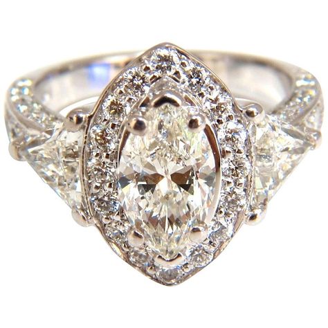 Marquis Diamond Settings, Marquise Diamond Ring Vintage, Marquee Engagement Rings, Wide Diamond Bands, Marquise Cut Diamond Engagement Rings, Marquis Diamond, Halo 1, Vintage Inspired Engagement Rings, Marquise Diamond Ring